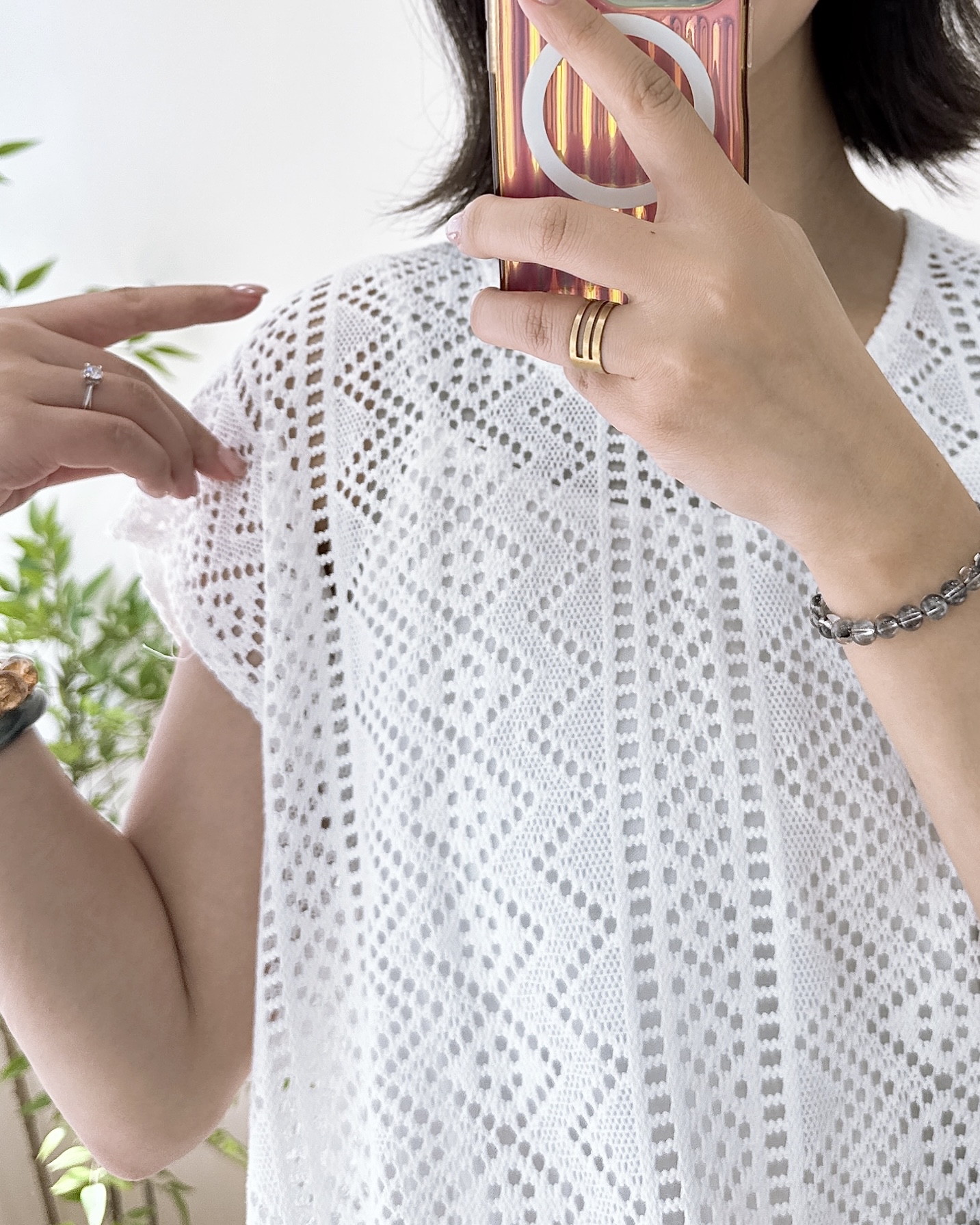 高質拼布通花連身裙 2色