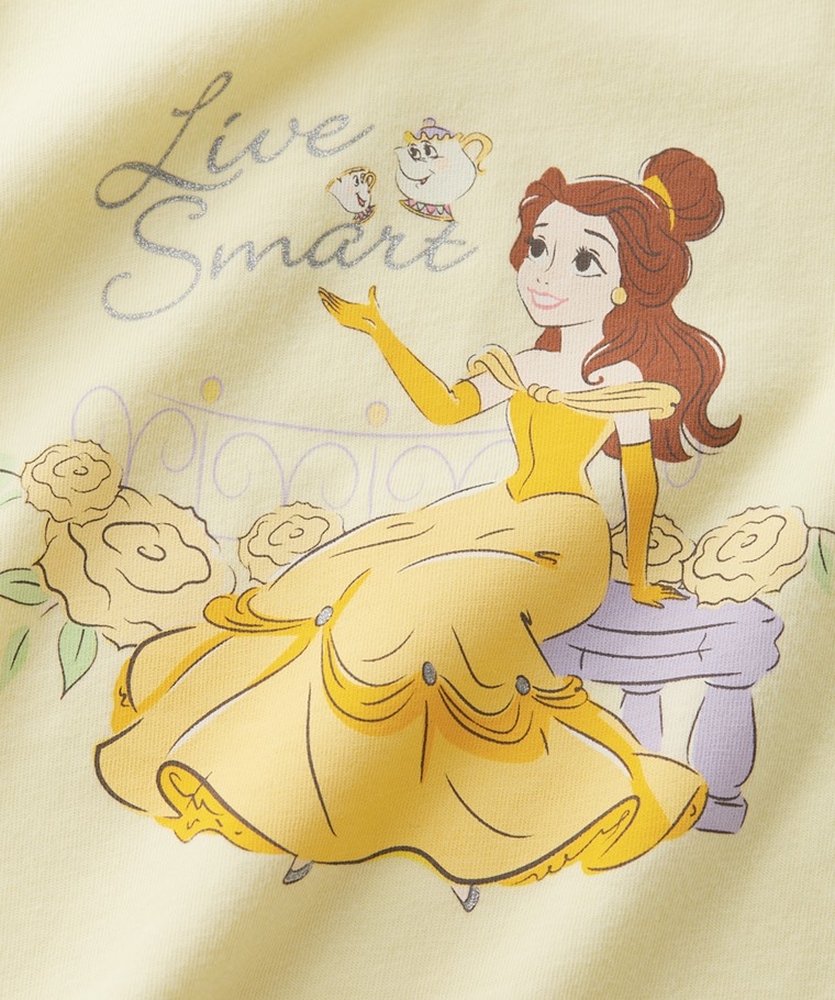 ☀️預訂 台灣直送☀️迪士尼公主系列四色網紗拼接印花純棉短袖T恤