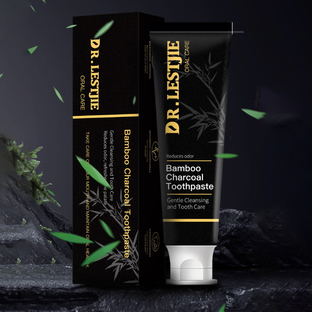 竹炭牙膏 清新口氣 美白去黃 清潔牙齒 去口臭 咖啡漬 煙漬 牙垢 120g ［平行進口］ HK2748