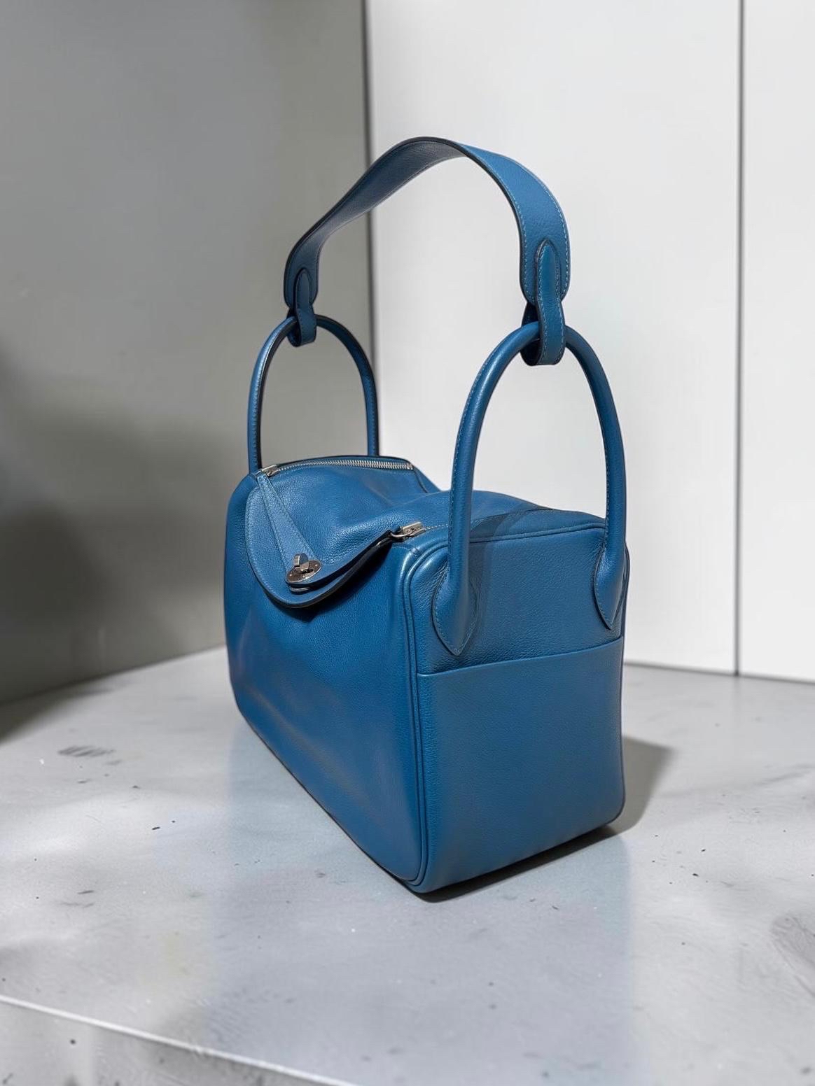 Hermes Lindy 30,evercolor 牛皮 100%Authentic ,95%new ✅塵袋