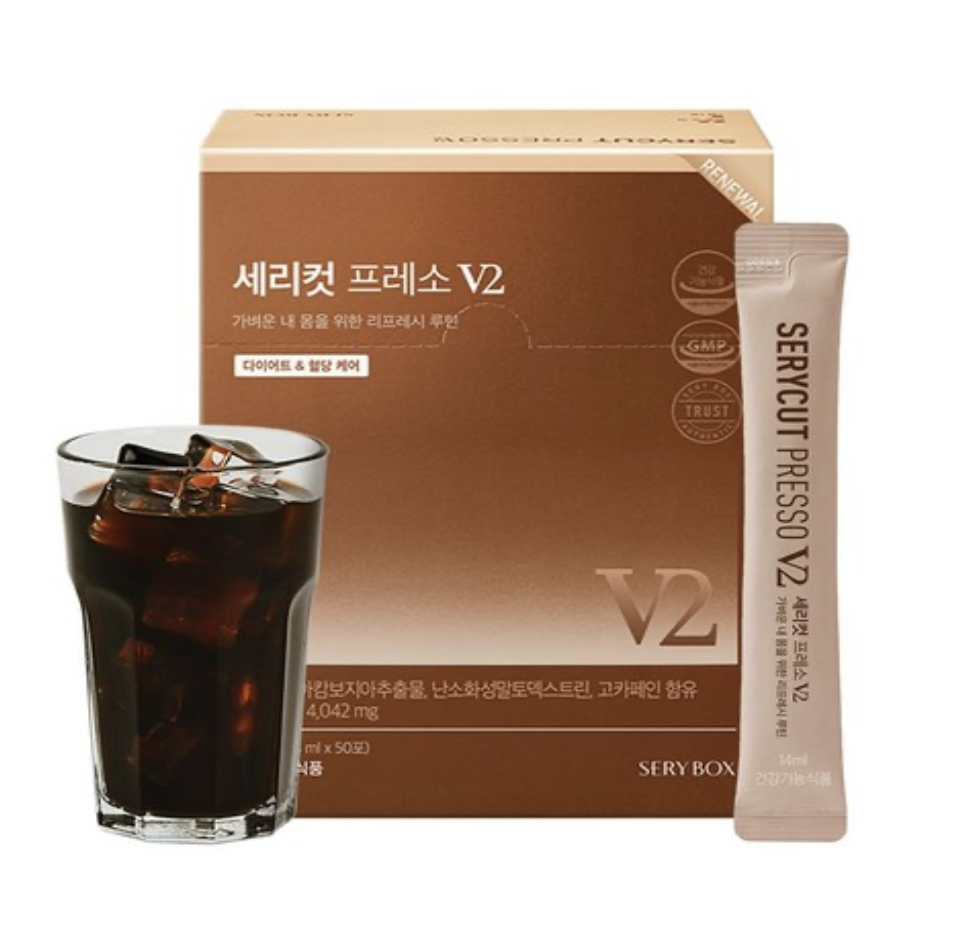 韓國 SERYBURN  藤黃果減脂咖啡 50條 / 盒｜SERYCUT PRESSO V2