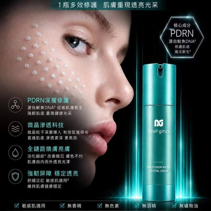 日本 Noel Ginza 雙源 PDRN 外泌體海綿骨針微晶霜 50g 🇯🇵