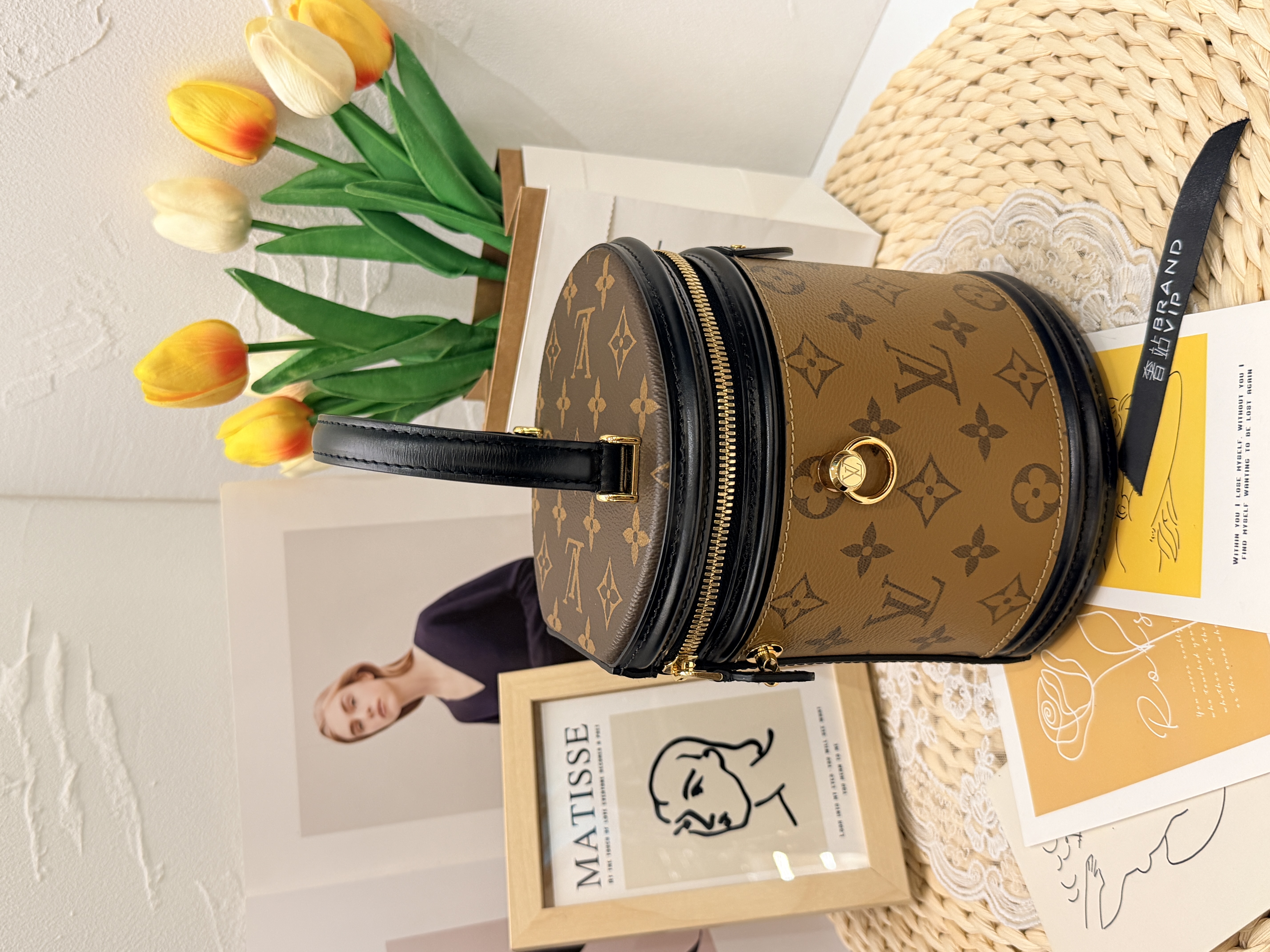 LV Monogram Reverse Canvas Cannes Bag(芯片款 近新閒置未使用）