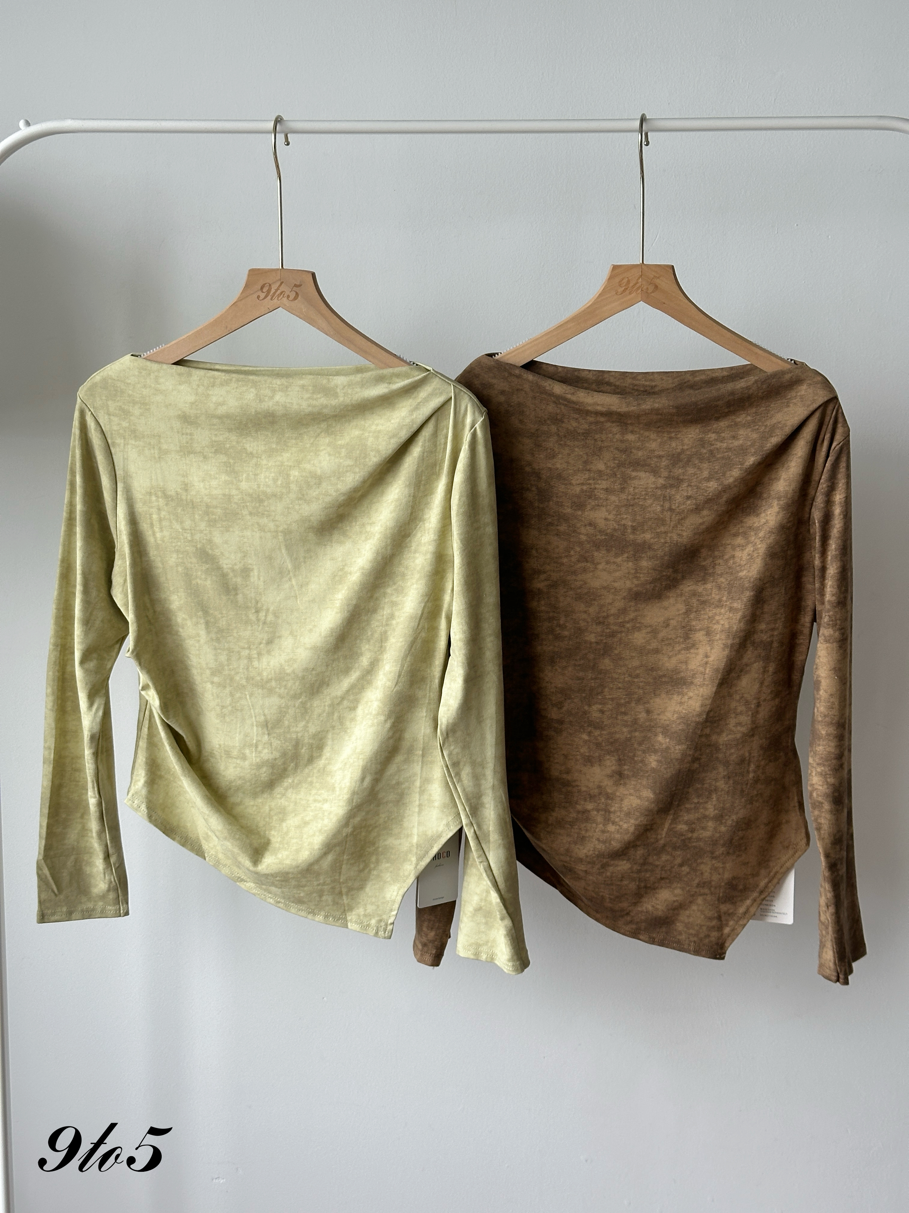 T4415 Long Sleeve Boat Neck Top - 4 Colors 
