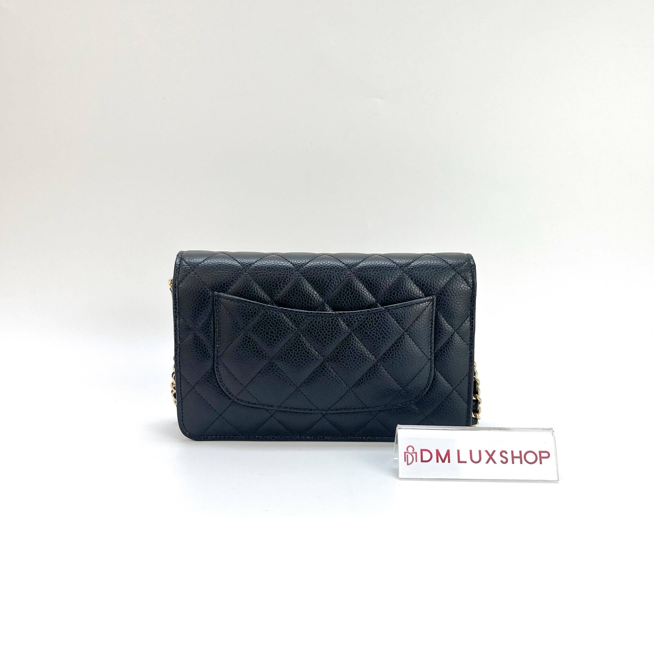 Chanel Black Caviar Calssic WOC GHW (Microchip)