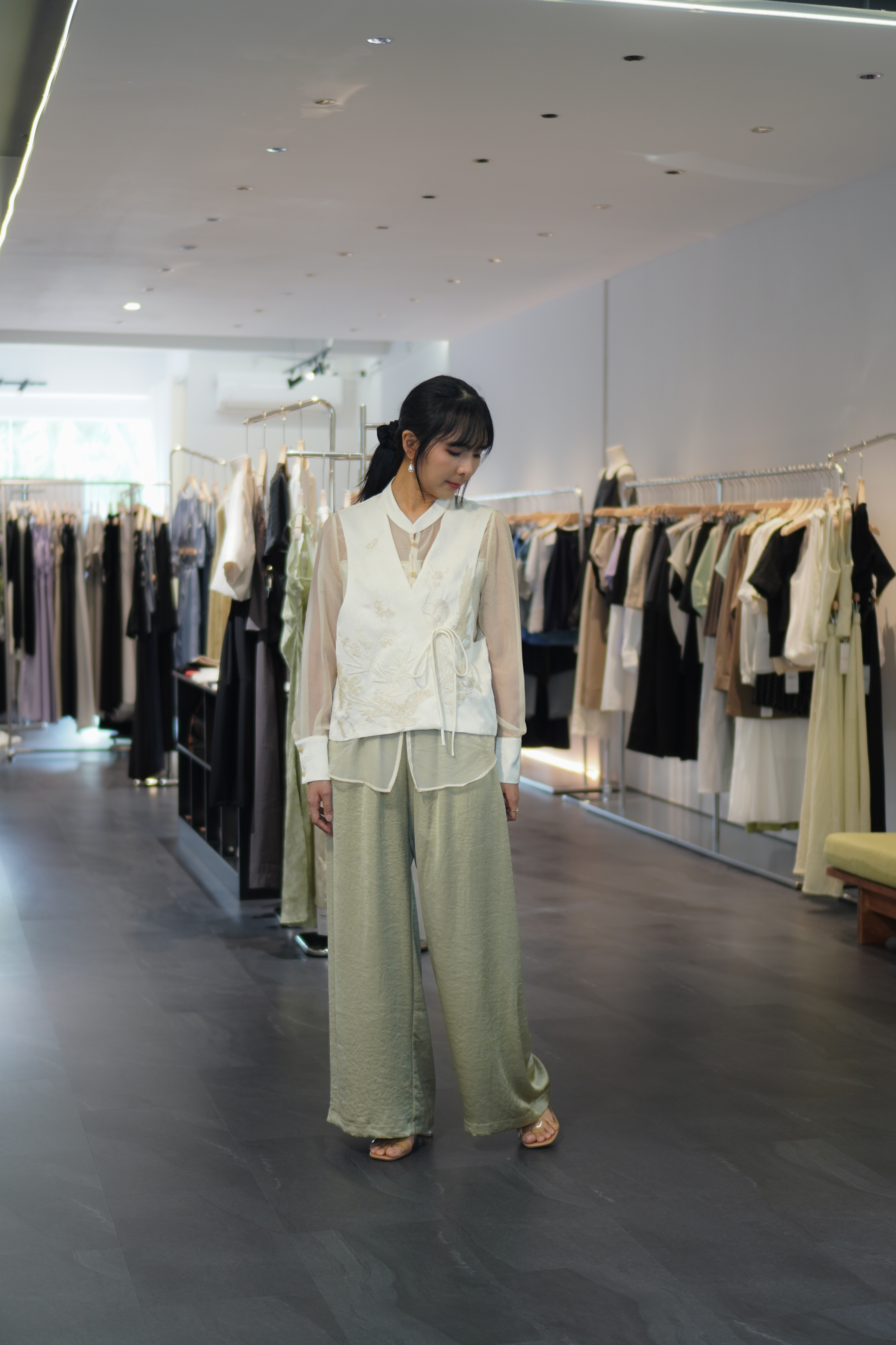 缎面丝滑垂感长裤