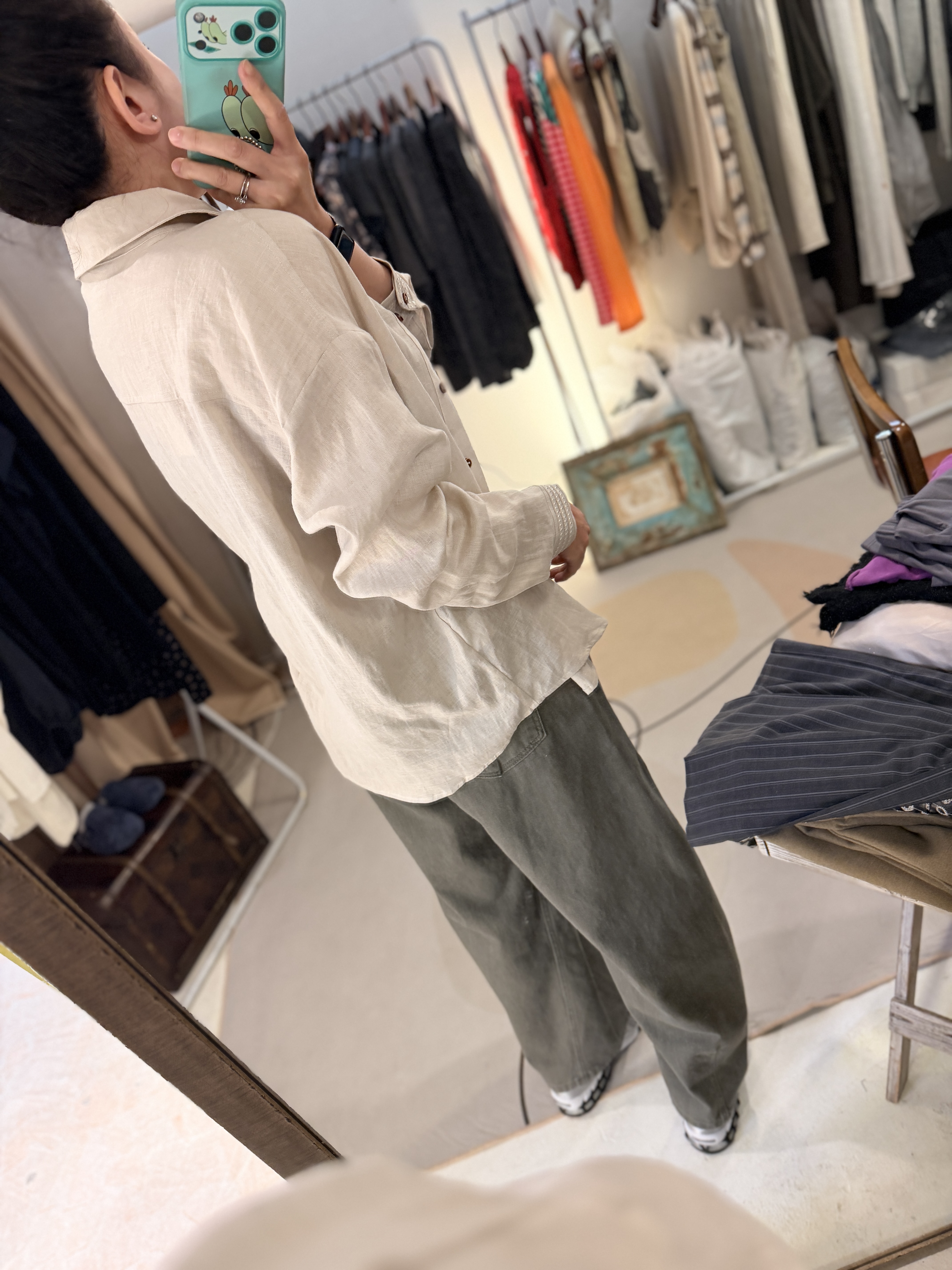 Linen embroidered shirt