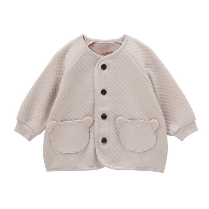 🇯🇵預訂 日本直送🇯🇵兩色小熊口袋針織絎縫開襟外套