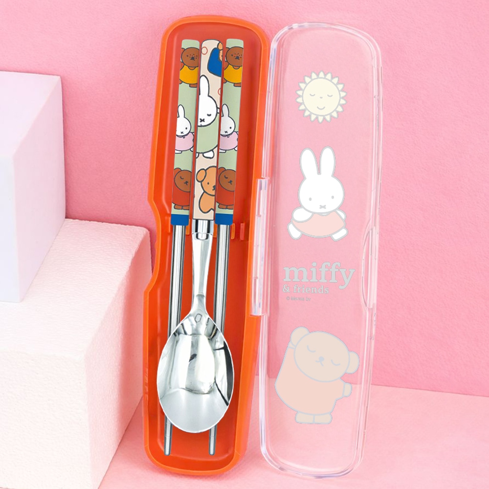 預購 miffy 不銹鋼 筷子匙 連盒