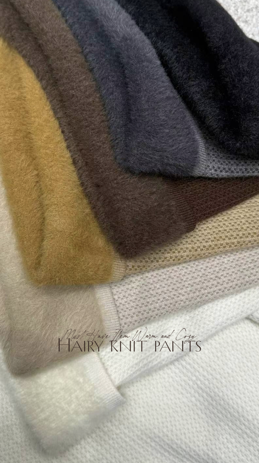 ❄️| HAIRY KNIT PANTS | 毛毛內裏