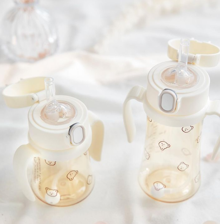 Dottodot x Grosmimi Straw Cup - Bear white