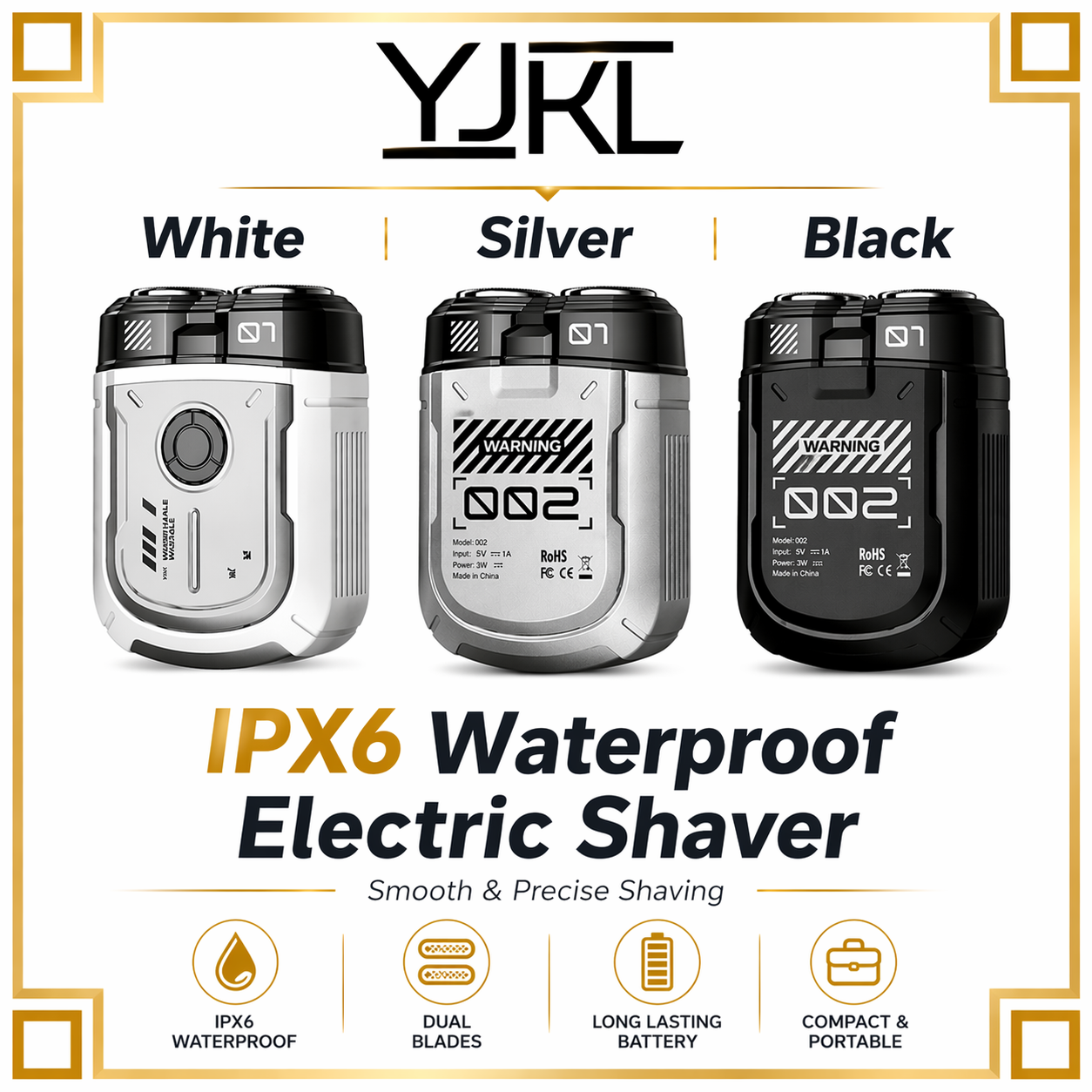 YJKL | IPX6 Waterproof Electric Shaver