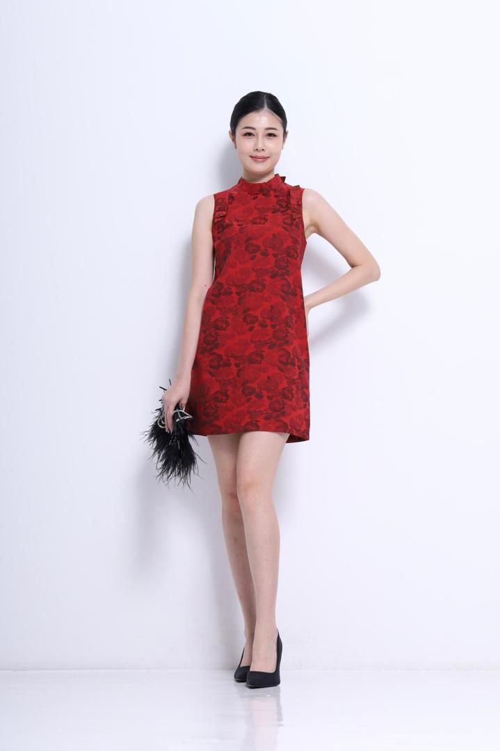 肩膀蝴蝶结🎀连身裙 2140