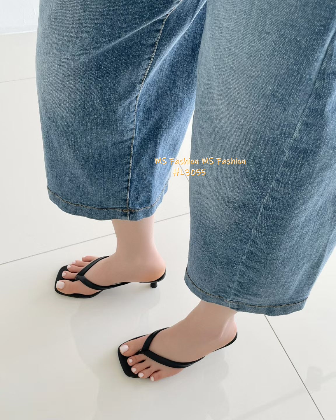 HL3055 韓國🌼Howluk8分拼接闊筒牛