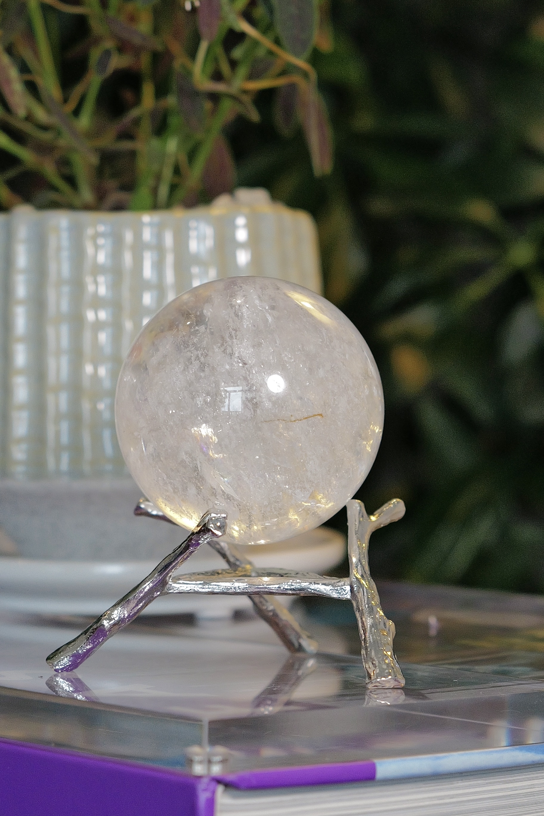 ༒6.5cm白水晶球༒ CQ.1160C2J-RA26*6JT