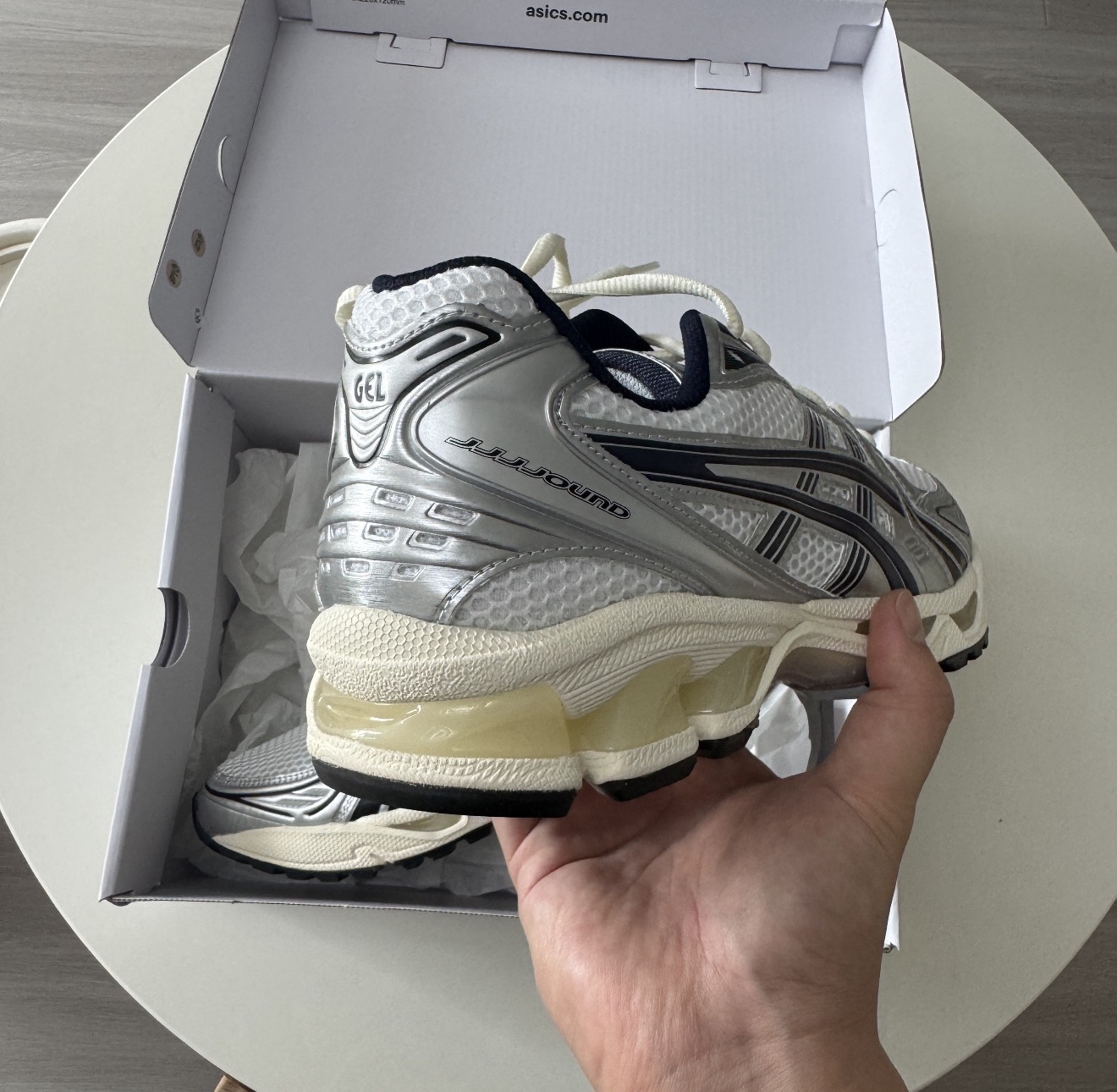 1203A961-100 JJJJound x Asics Gel-Kayano 14  White Black 1203A961-100