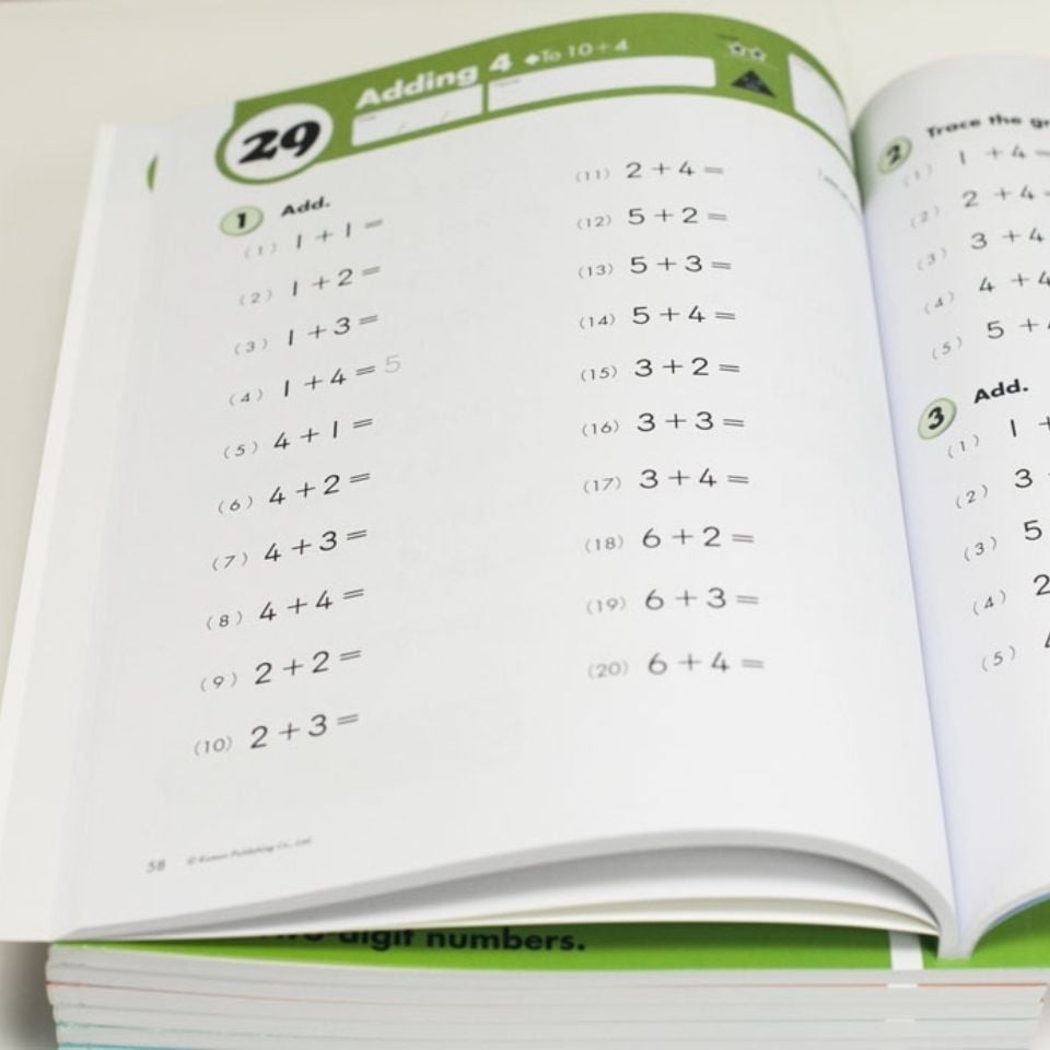 Kumon Calculation Math Workbooks G1-G4 10本一套6-10歲兒童數學計算 
