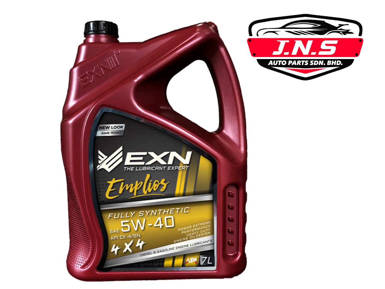 EXN Emplios Fully Synthetic SAE 5W-40 API CK-4/SN 4x4 Diesel & Gasoline Heavy Duty Engine Oil 7L
