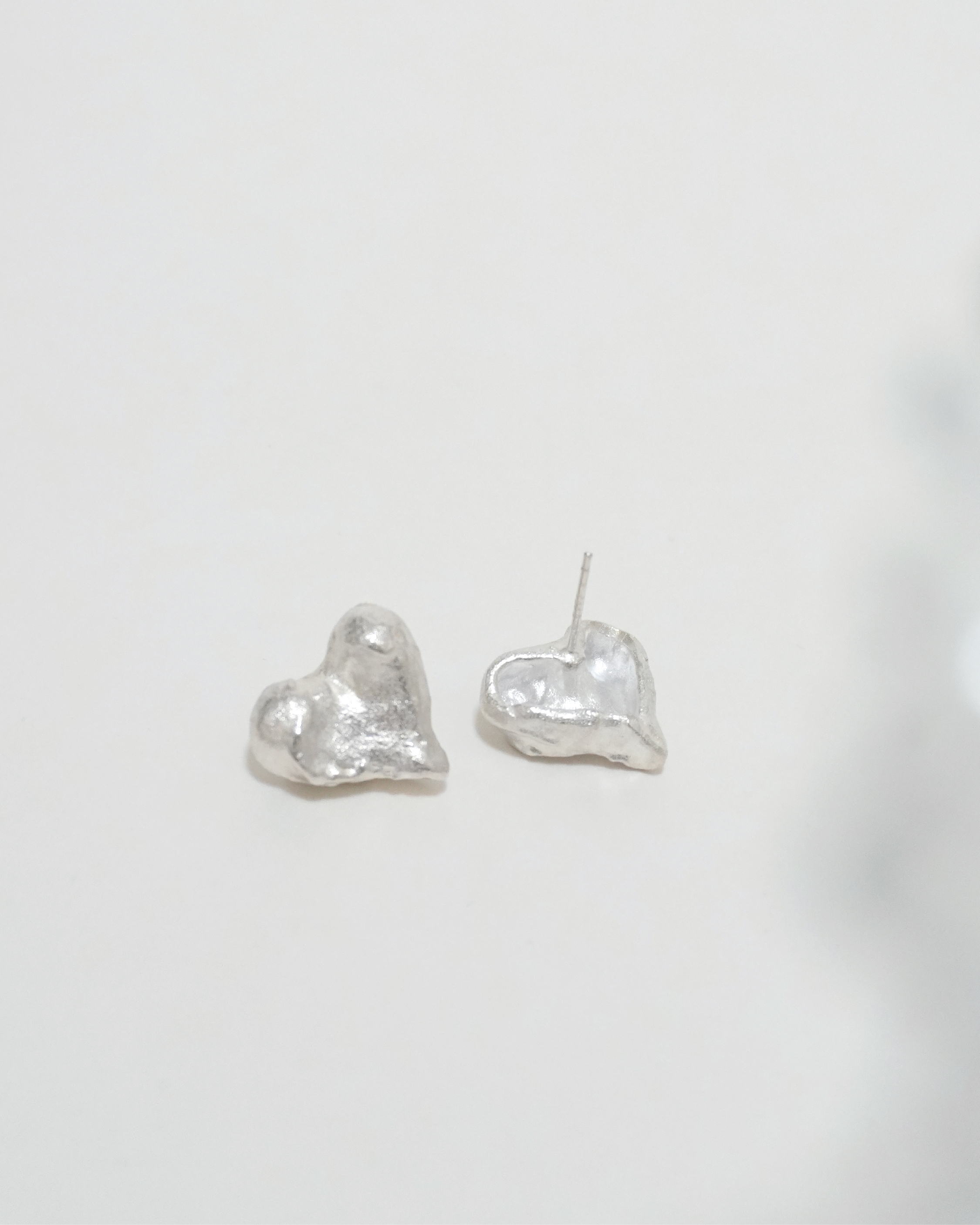 Raw Love Heart Earrings