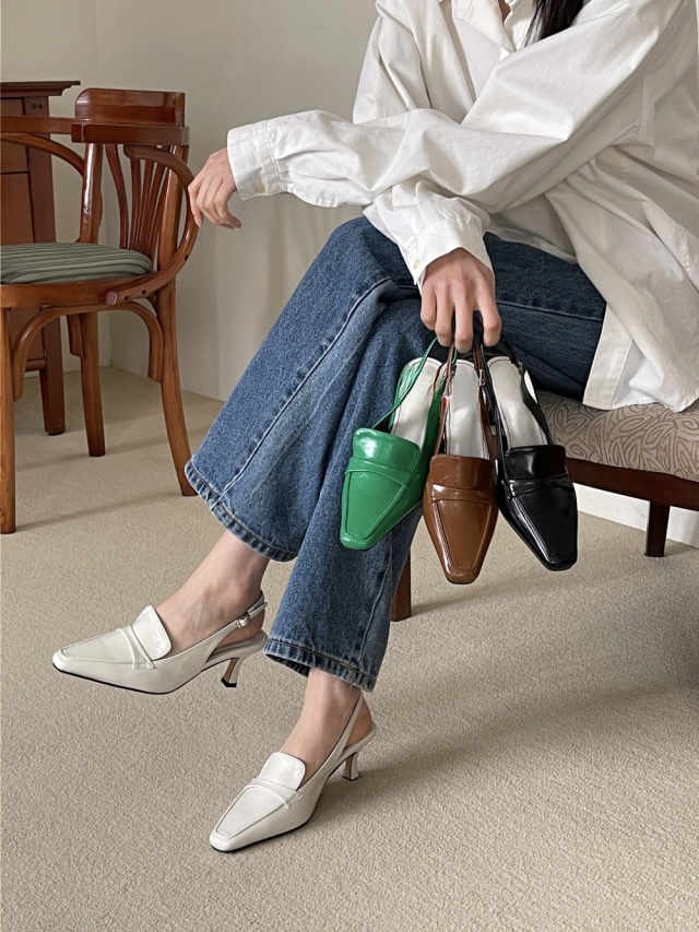 Classic Pointed Slingback Loafers (3 colors)