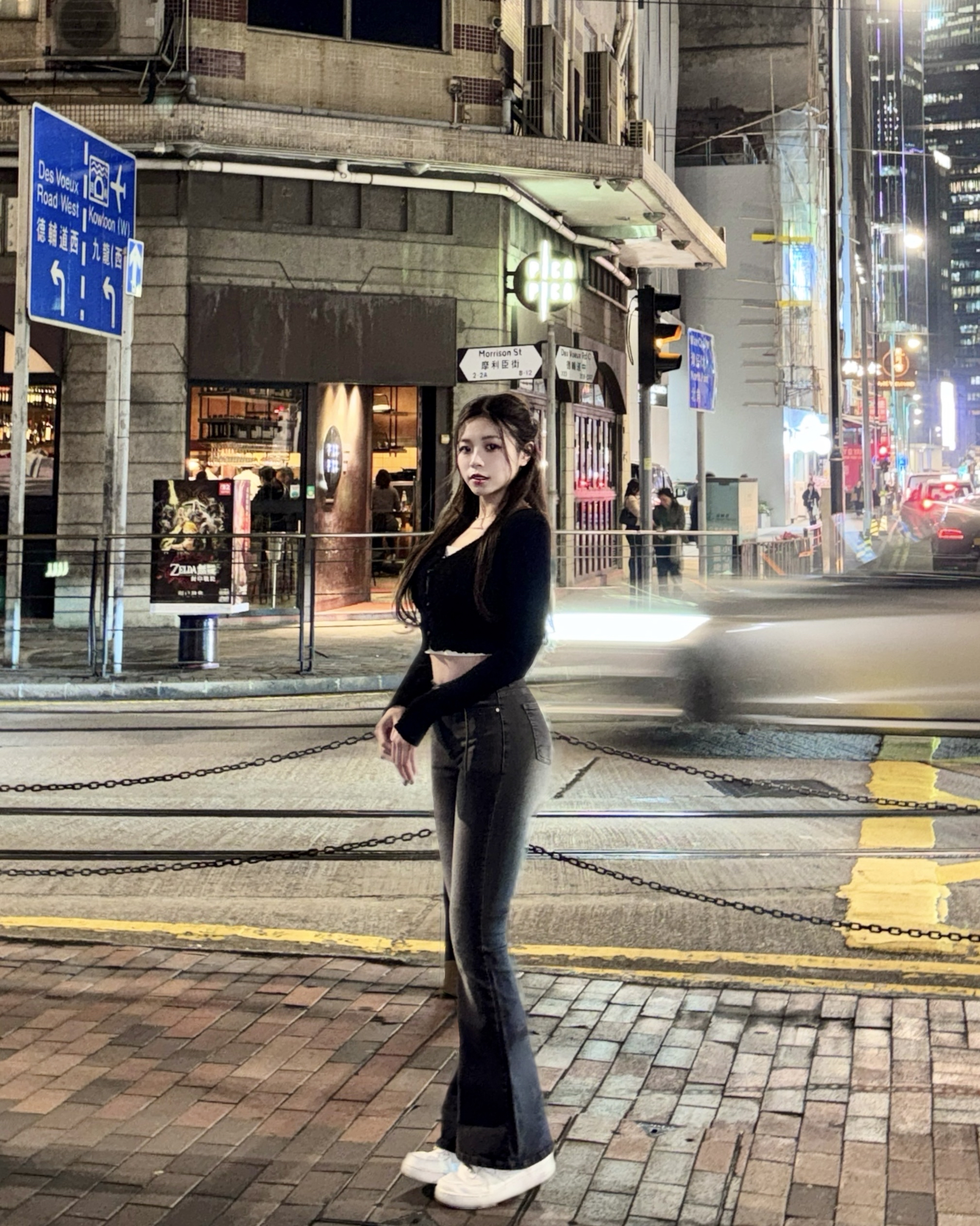 【 新品追加💿 | -5kg顯瘦度🩶超加分洗水雲染～連BELT點綴！高腰提臀喇叭褲୨⚑゛】 Ash Black High-waisted Boots Cut Pants