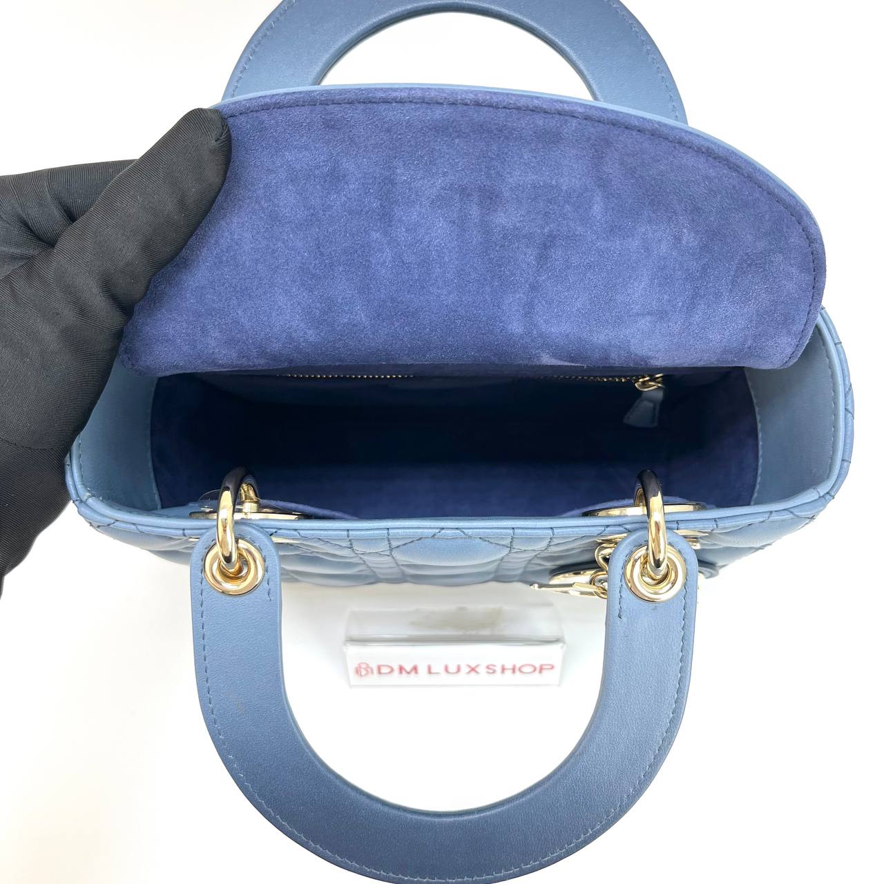 Dior Lady Dior Blue Gradient Small GHW