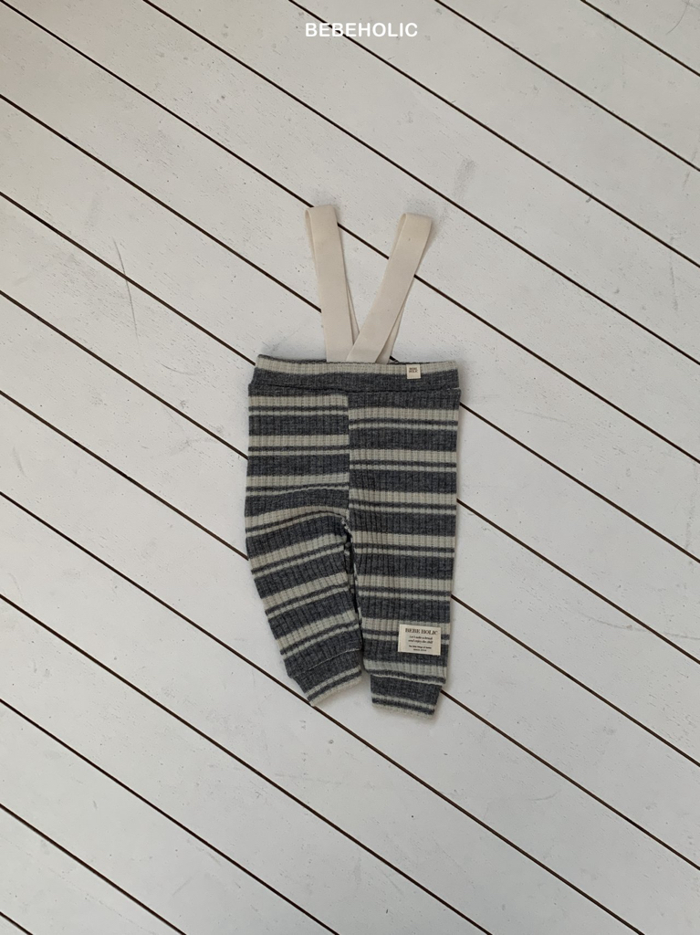 🌸預訂 韓國直送🌸🇰🇷BEBEHOLIC三色撞色條紋吊帶褲