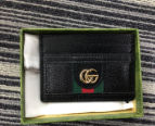523159B BLACK CARDHOLDER GC 卡包 全皮/黑色【有盒子】(150)
