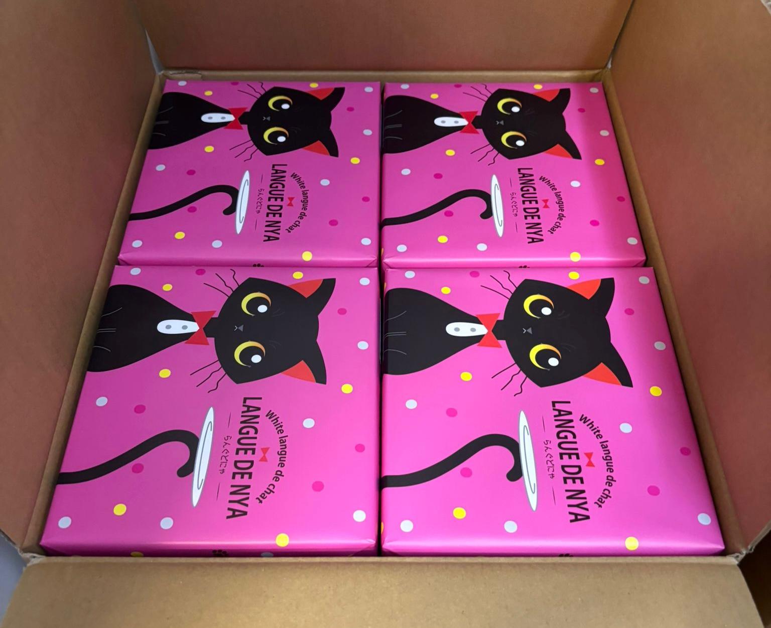 日本直送 langue de chat 黑貓貓舌餅 10枚入