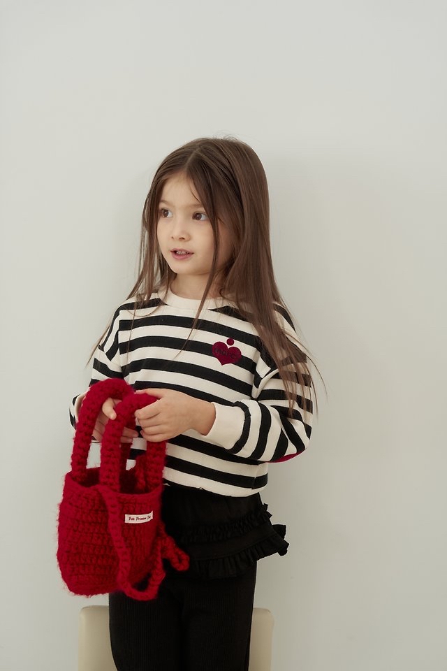 Momoann | Patch Sweatshirt (Black Stripe) with Mom