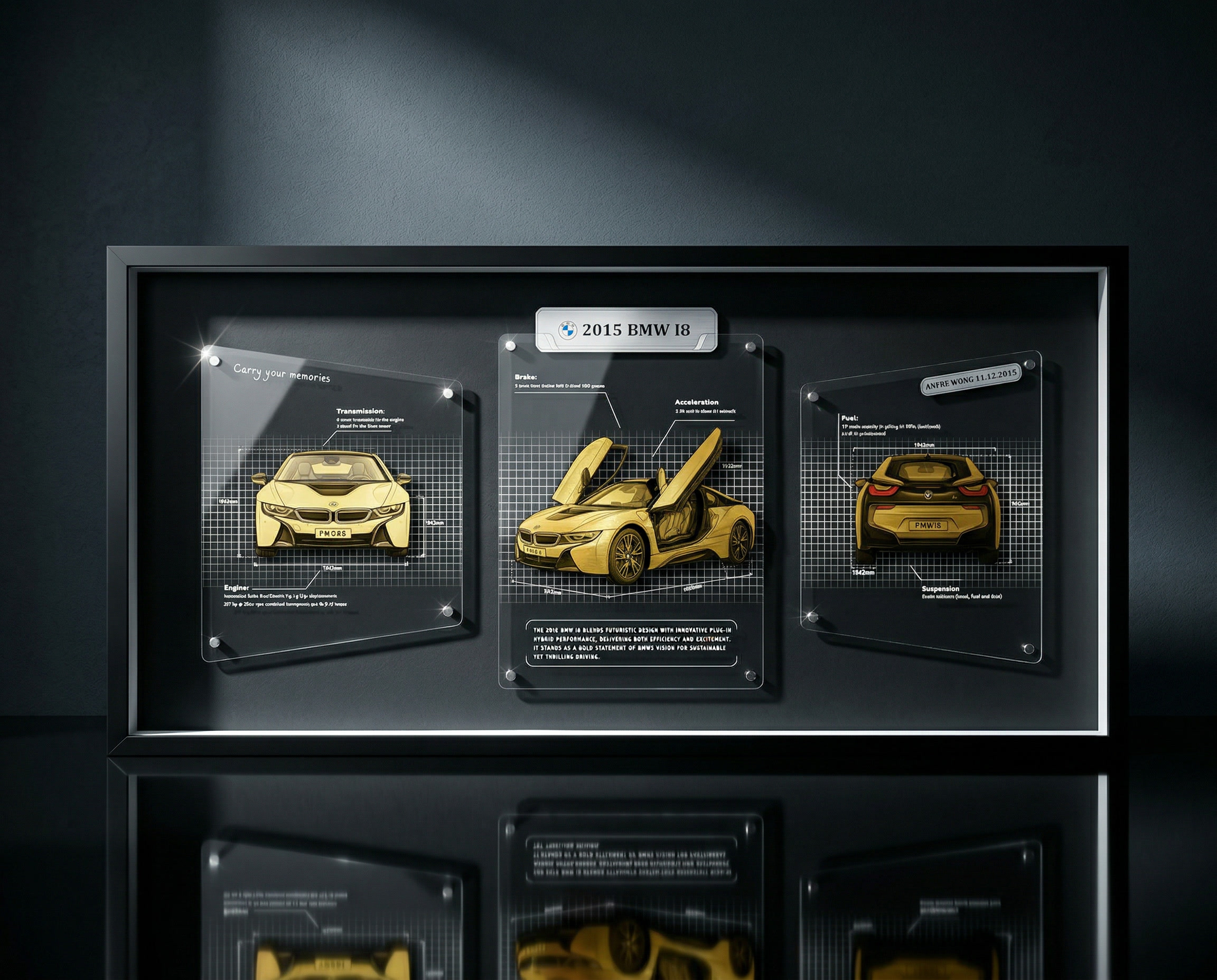[客製化] 立體鍍金屬汽車掛畫 Heritage Edition