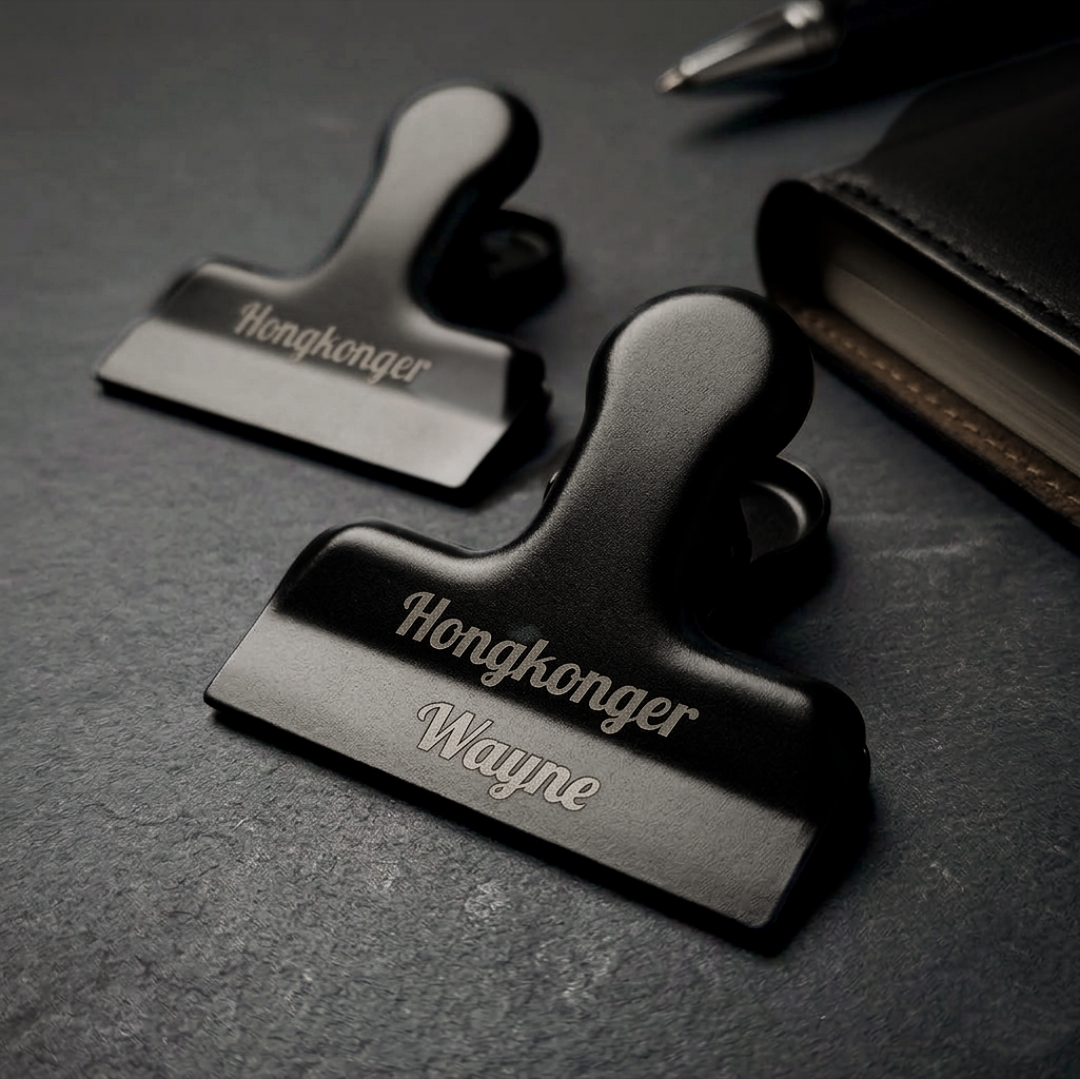Hongkonger 專屬印記｜磨砂黑圓頭金屬夾