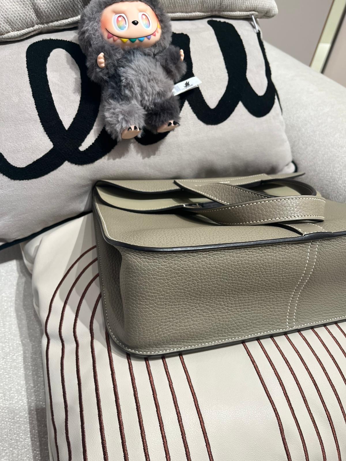 Hermes Halzan 31 鼠尾草綠色Stamp X 100%Authentic, 98%New ✅Dust bag