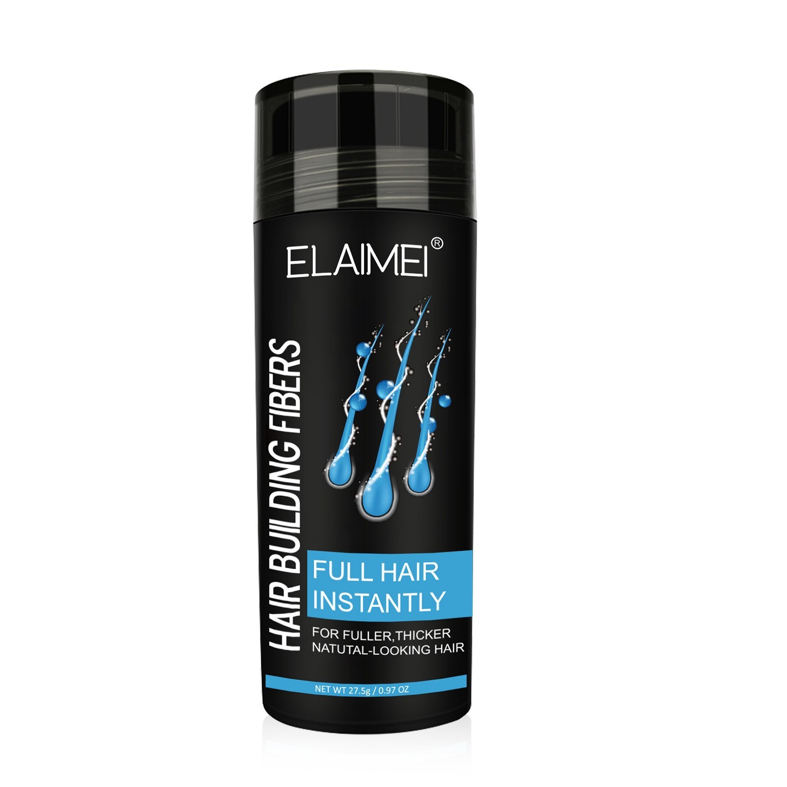 ELAIMEI 增髮纖維粉 補髮粉 稀疏 脫髮人士|打造豐盛頭髮-棕色 [平行進口]  TT0550_C