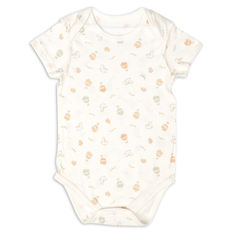 🇯🇵預訂 日本直送🇯🇵玩具木馬印花純棉短袖包屁衣兩件套