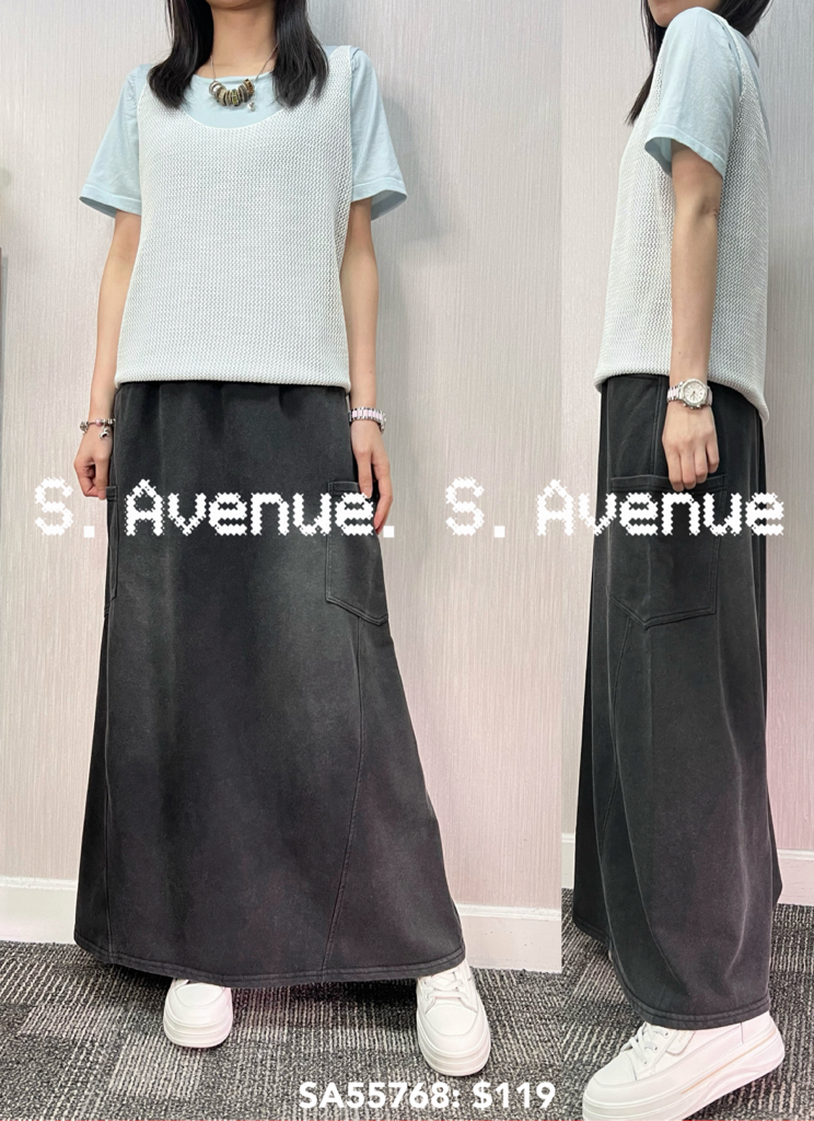 SA55768: 短袖打底針織top+線背心