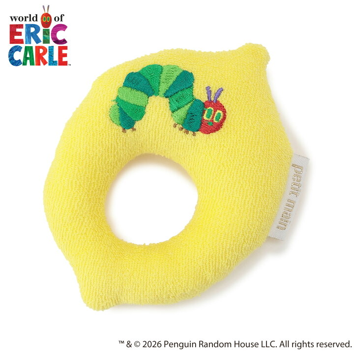 🇯🇵預訂 日本直送🇯🇵Petit Main x 好餓的毛毛蟲系列兩色水果造型刺繡搖鈴