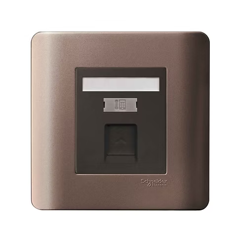 施耐德 ZENcelo 銀銅 單位 CAT3電話插座