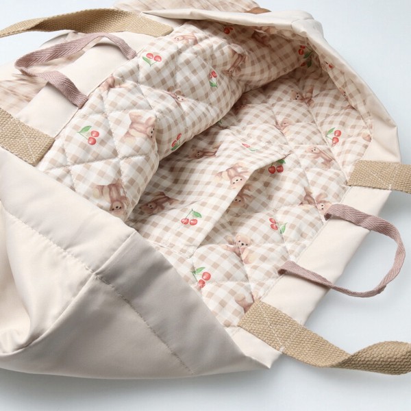 🆕【⭐訂購⭐】🇯🇵日本直送 🌀獨角獸 / 小熊刺繡 薄紗荷葉邊 絲帶 #功課袋🌀[ELBD-0034][260304]