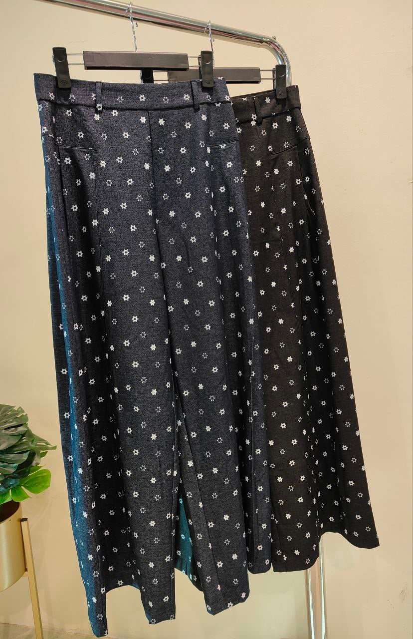 星星图案宽脚裤 1603