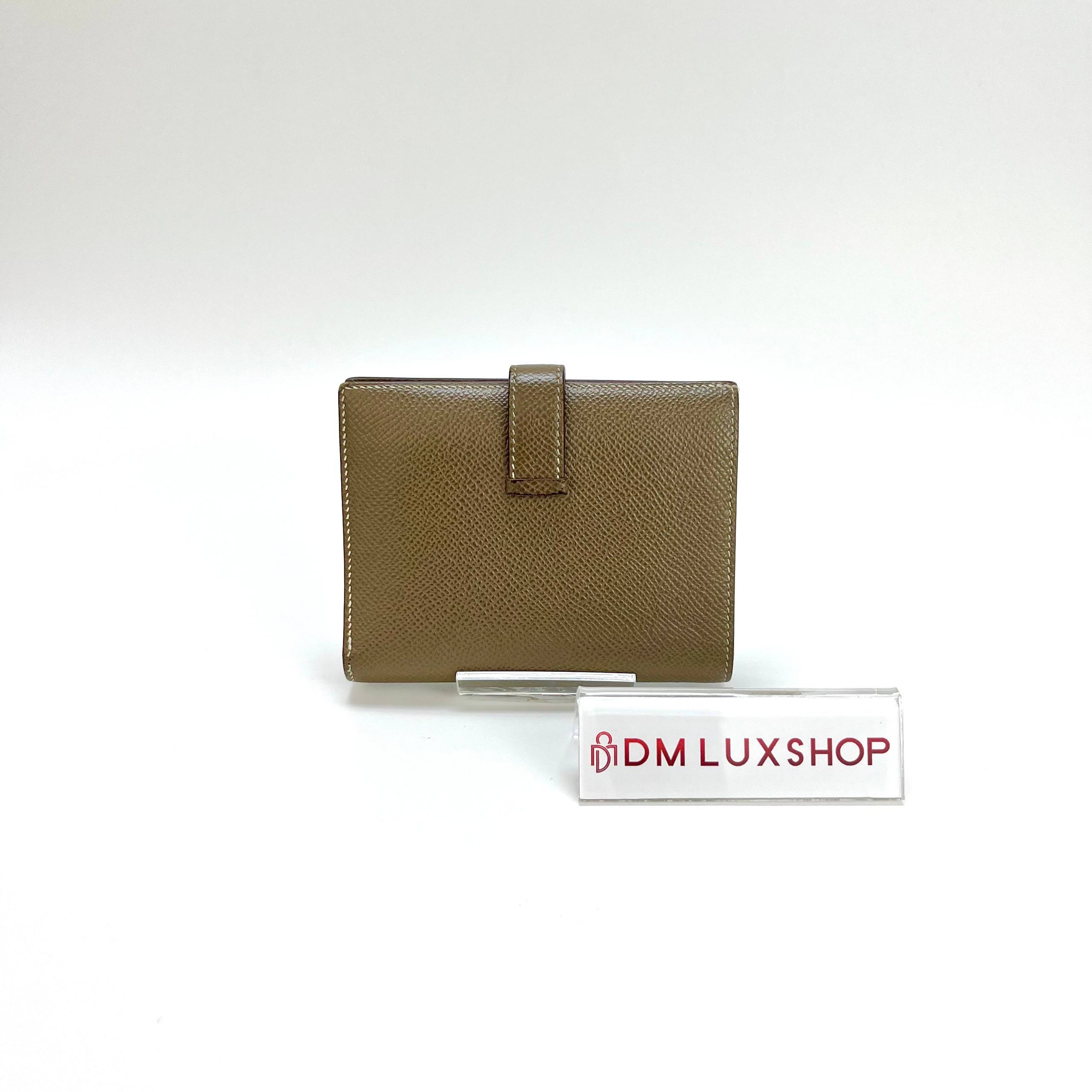 Hermes Bearn Compact Wallet Etoupe PHW (Stamp U, Y: 2022)