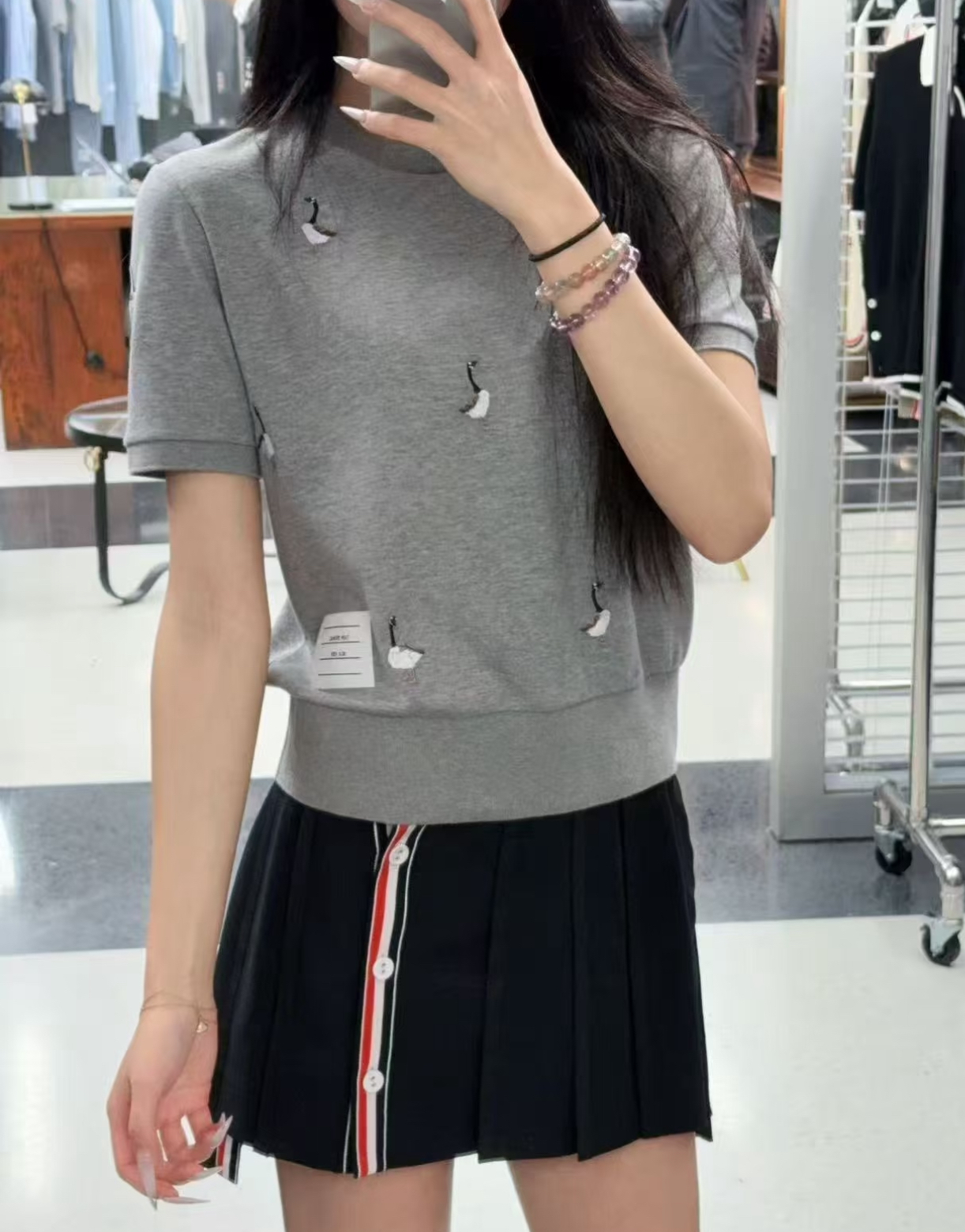 訂貨📮 Thom Browne灰色小鴨子針織短袖 Size 36/38/40/42 各一