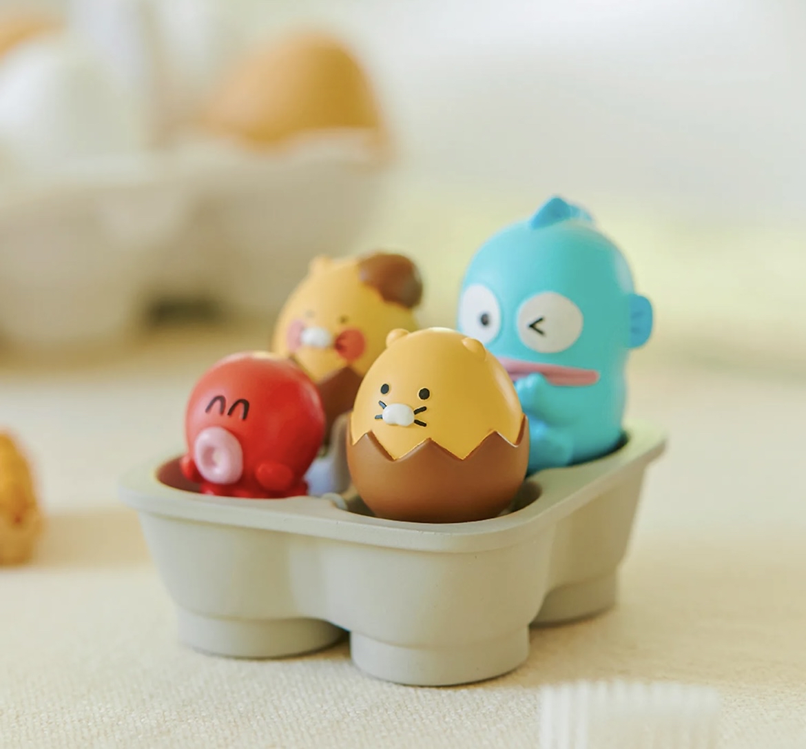 Kakao Friends x Hangyodon 水怪 雞蛋🥚盒按壓公仔