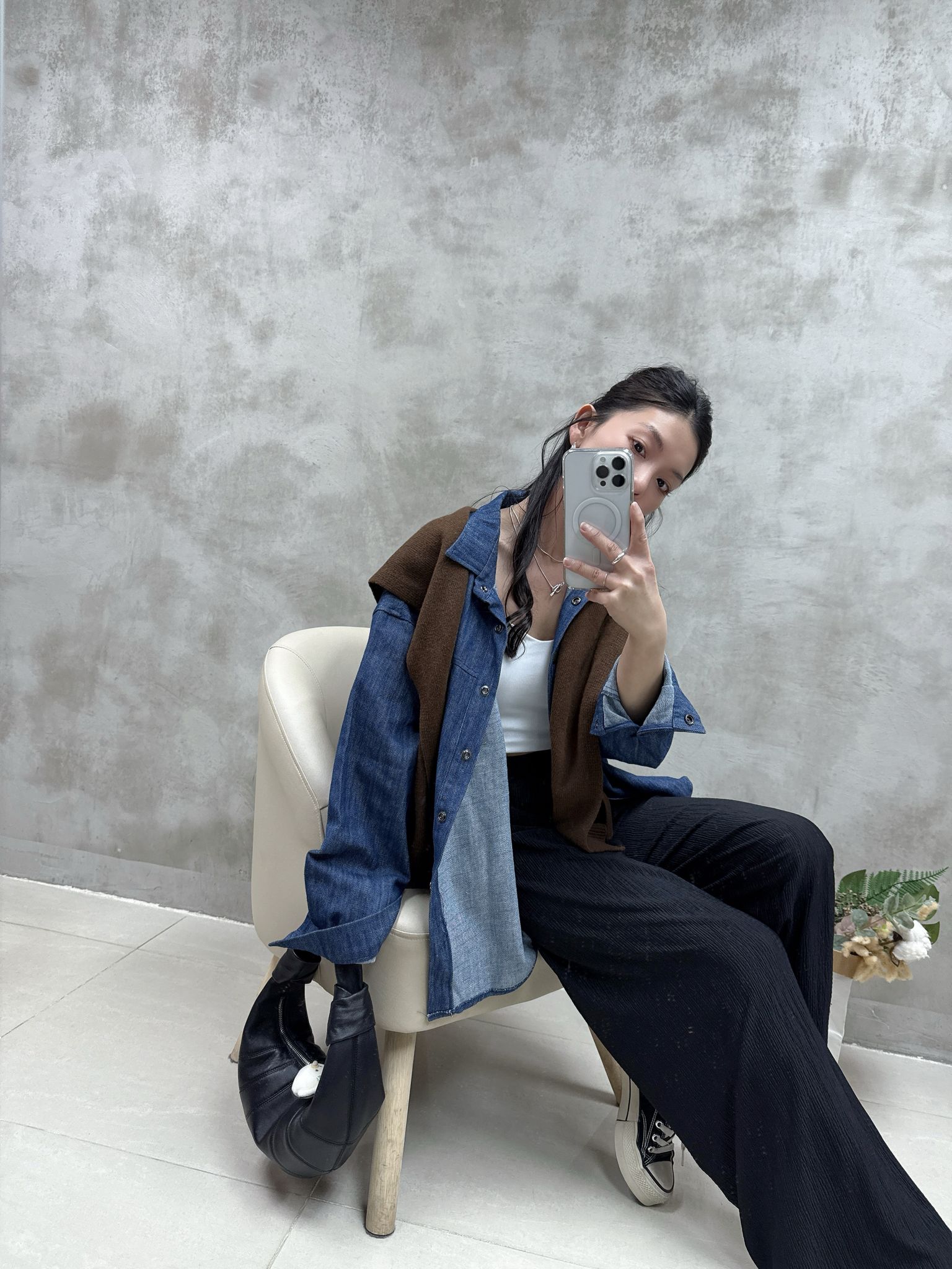 皮牌牛仔恤衫外套