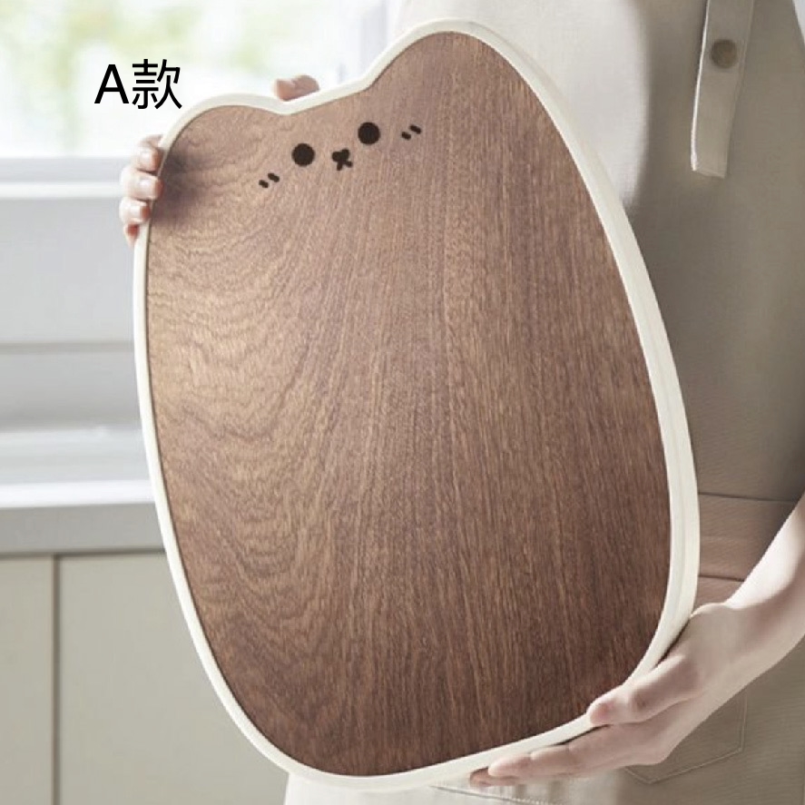 可愛貓耳烏檀木砧板