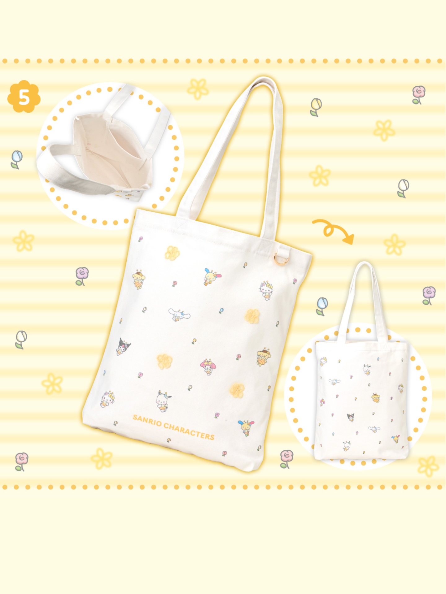 🎀【預訂】Sanrio 花蜜造型🐝 Tote Bag