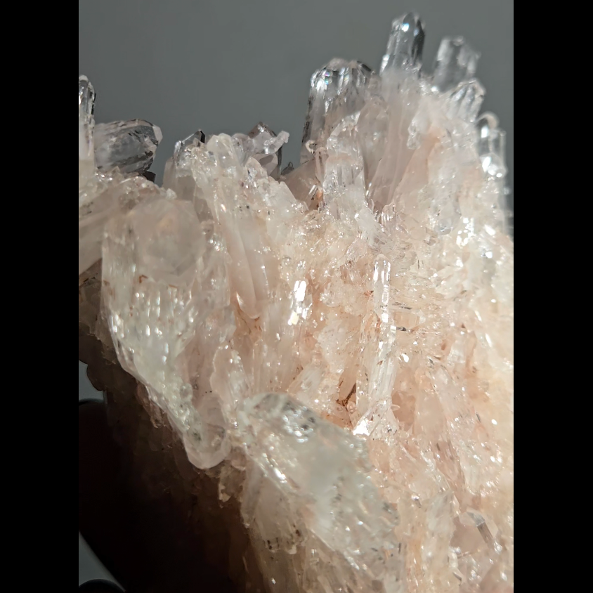 Pink Lemurian cluster with rainbows - LQ188