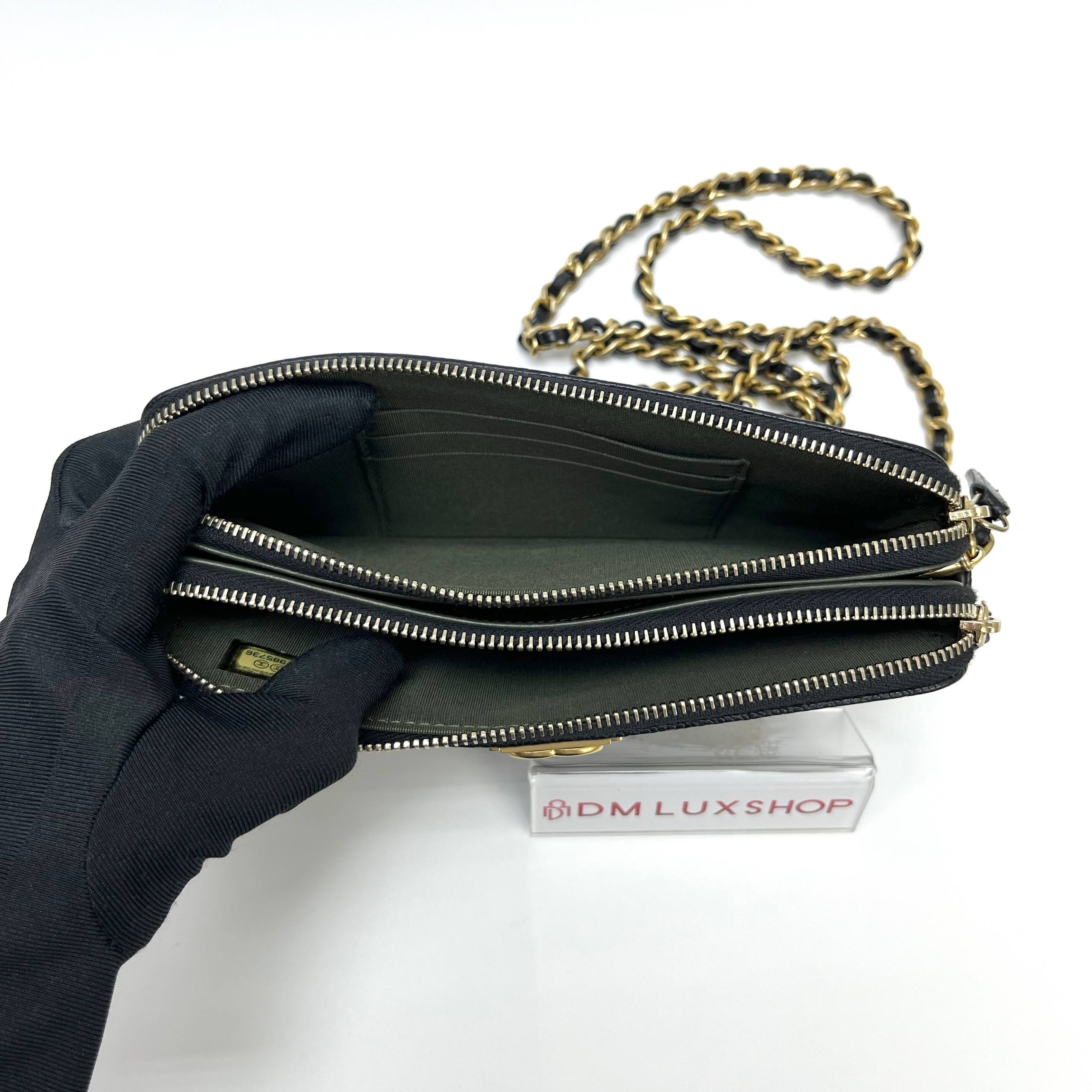 Chanel Black Caviar Boy WOC GHW (Serial 22, Year 2016)