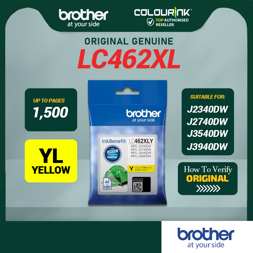 Brother LC462XL Cyan Magenta Yellow Black Original Ink Cartridge MFC-J2340DW MFC-J2740DW J3540DW J3940DW LC462 LC462XL