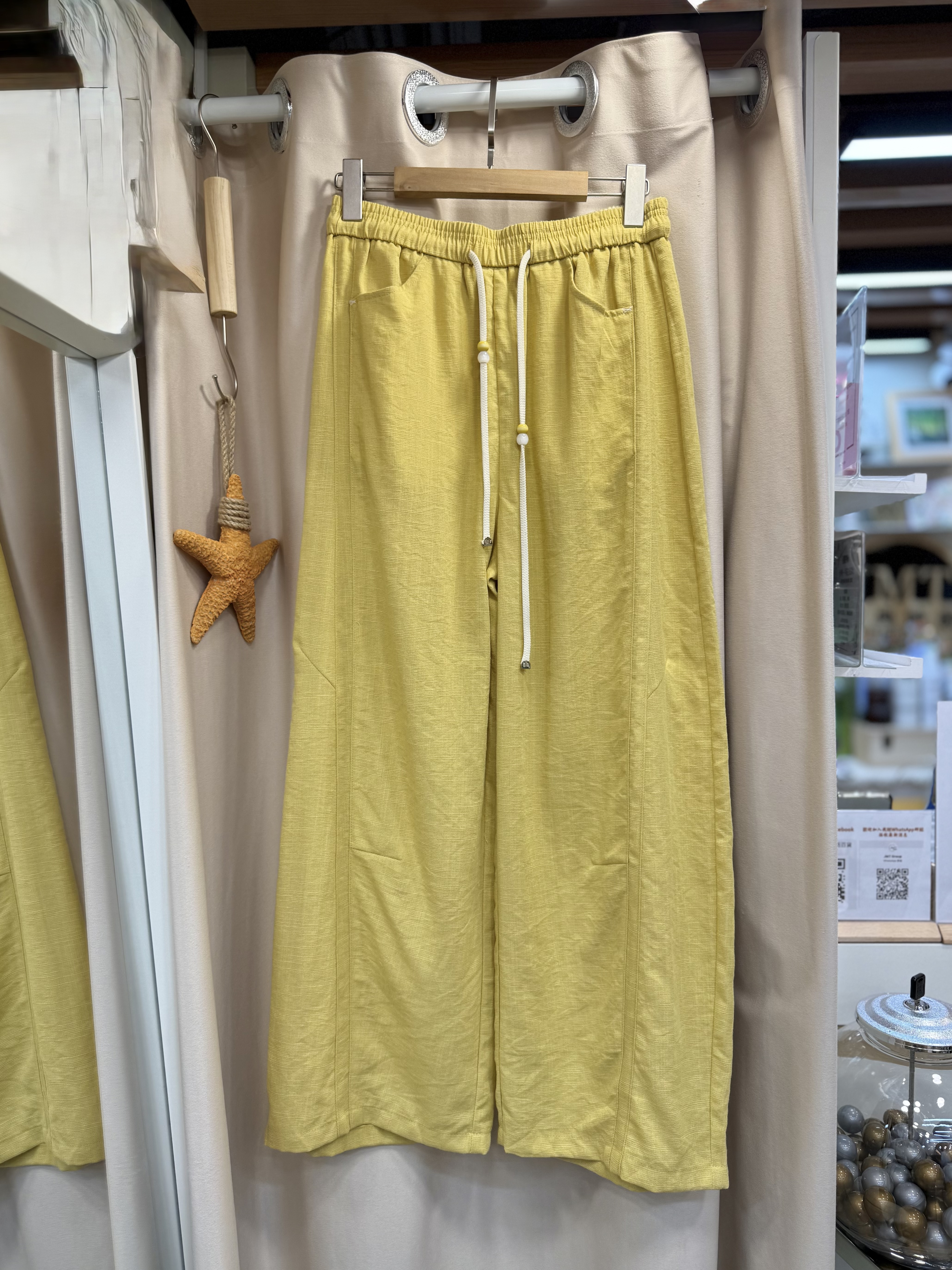 彈性棉麻長褲 M657 417152329 